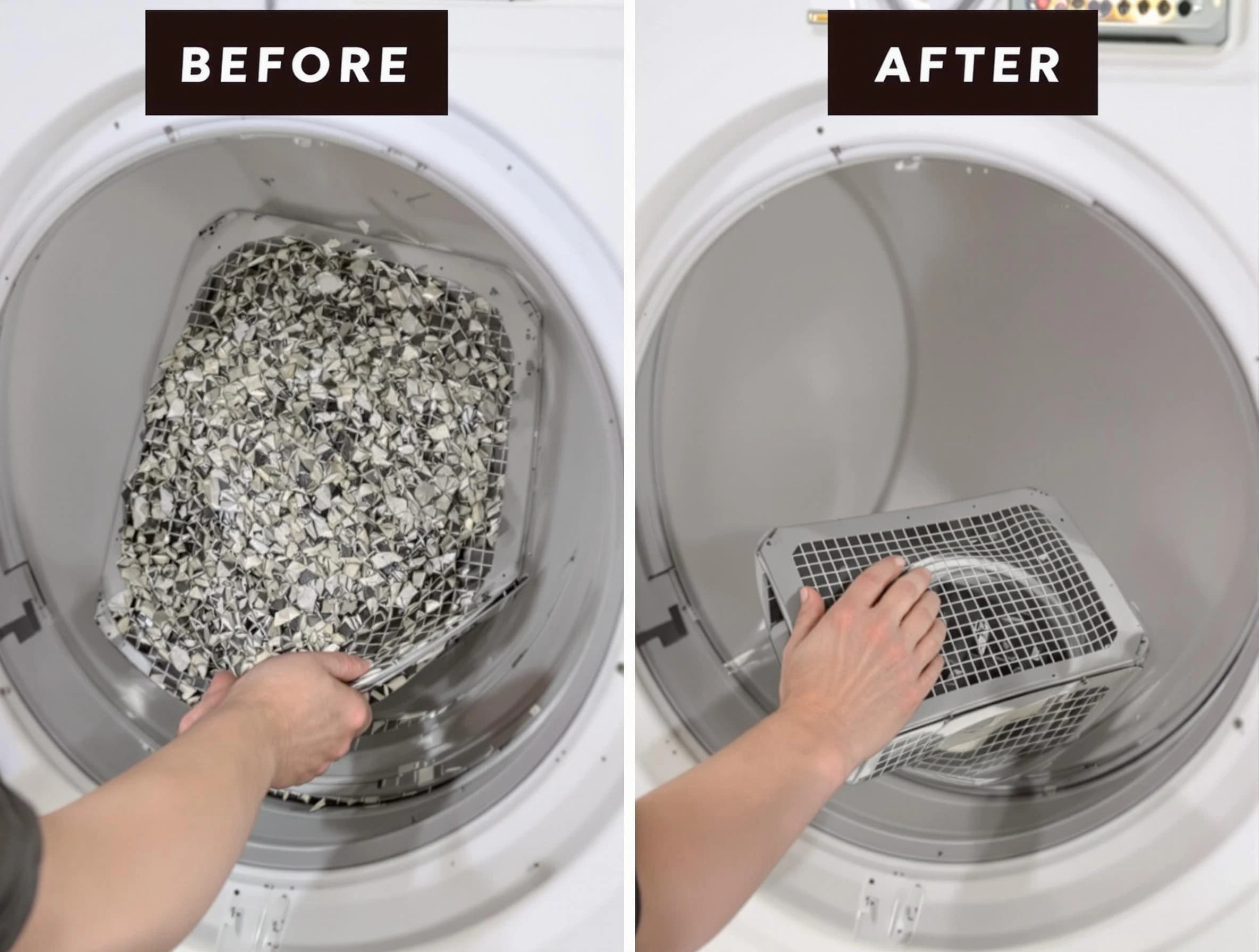 Professional lint trap cleaning by Atlanta Dryer Vent Cleaning in Atlanta