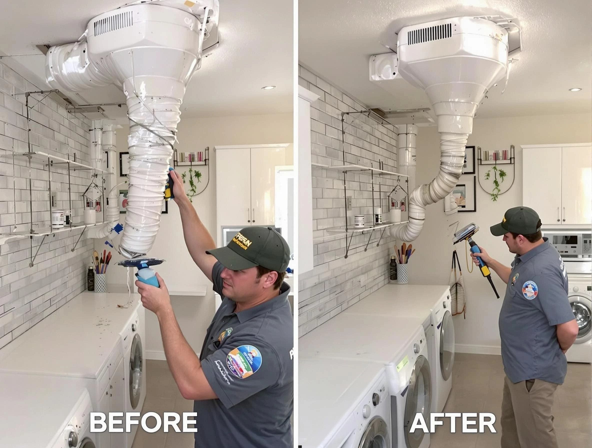 Professional dryer exhaust vent cleaning by Atlanta Dryer Vent Cleaning in Atlanta