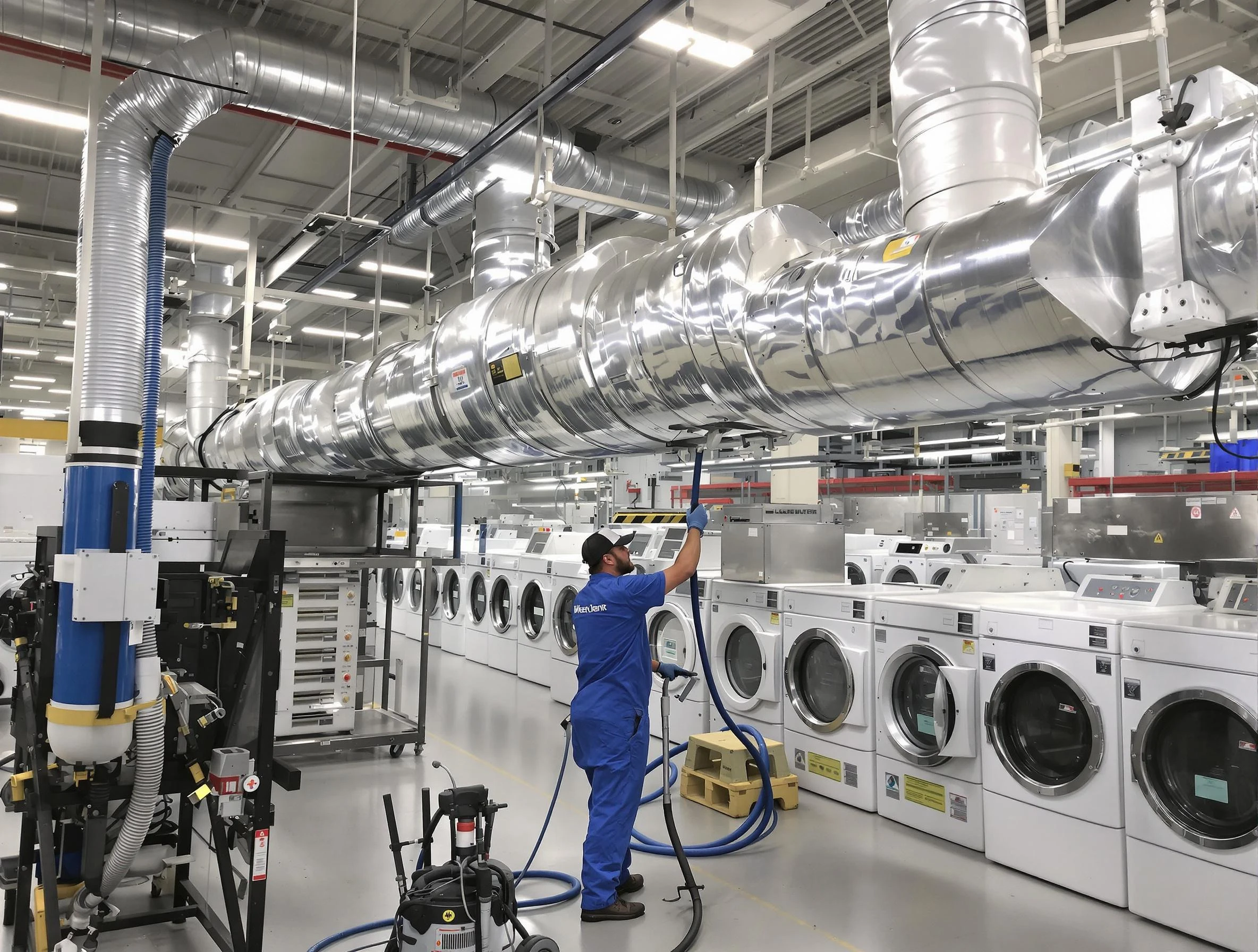 Atlanta Dryer Vent Cleaning team performing heavy-duty industrial dryer vent cleaning in Atlanta